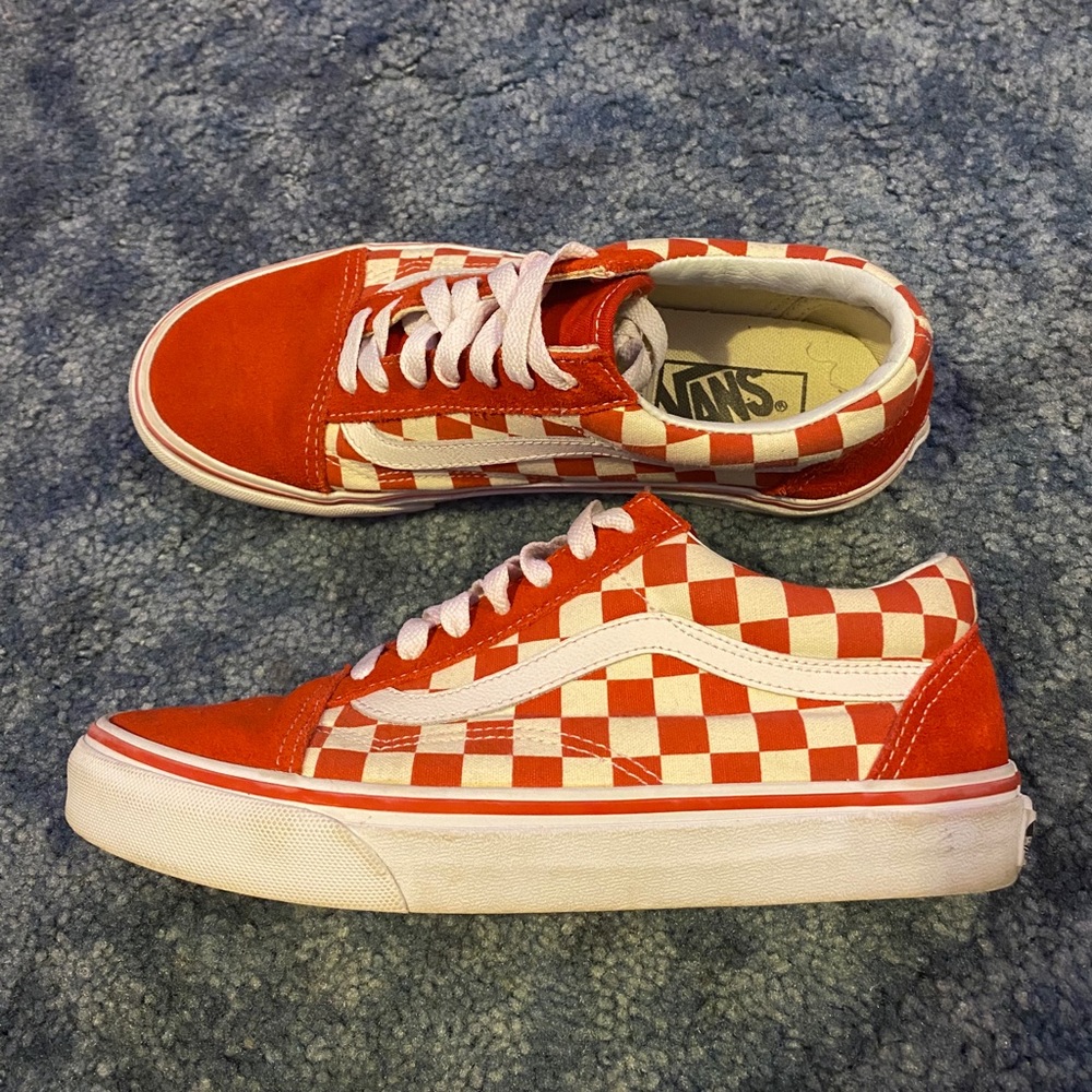 Red Checkered Vans
